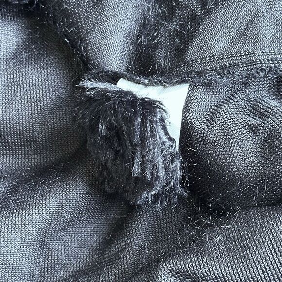 Womens Faux Fur Coat Size XL Black Mob Wife Indie Sleaze Glam Whimsigoth Capsule - Picture 10 of 11